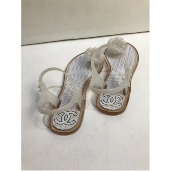 Authentic Chanel Camellia Sandals - Picture 6 of 8
